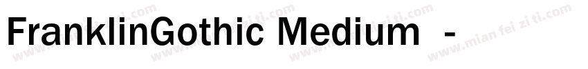 FranklinGothic Medium 中字体转换